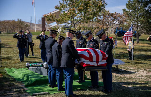 A military veteran's funeral.