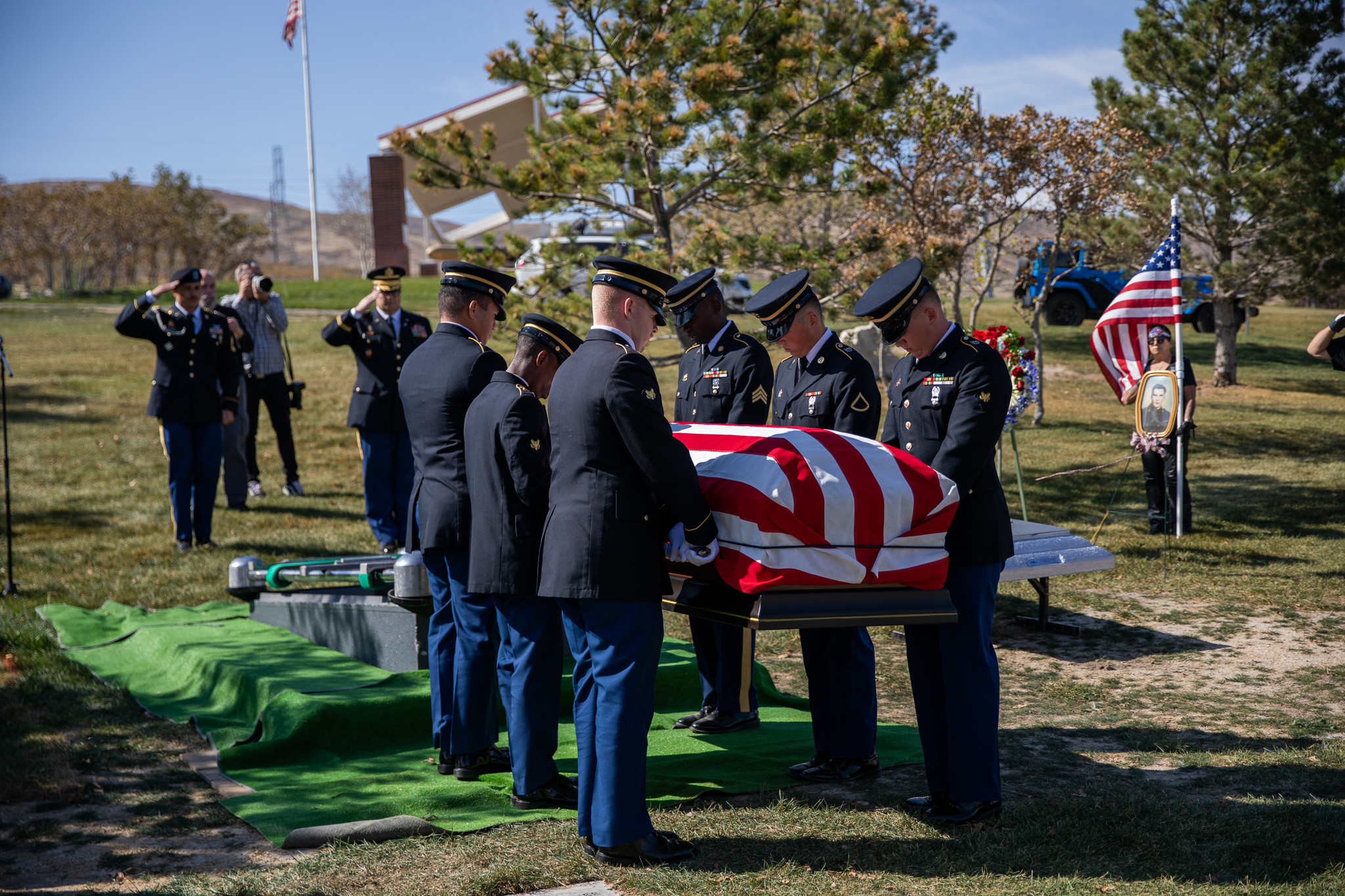 A military veteran's funeral.